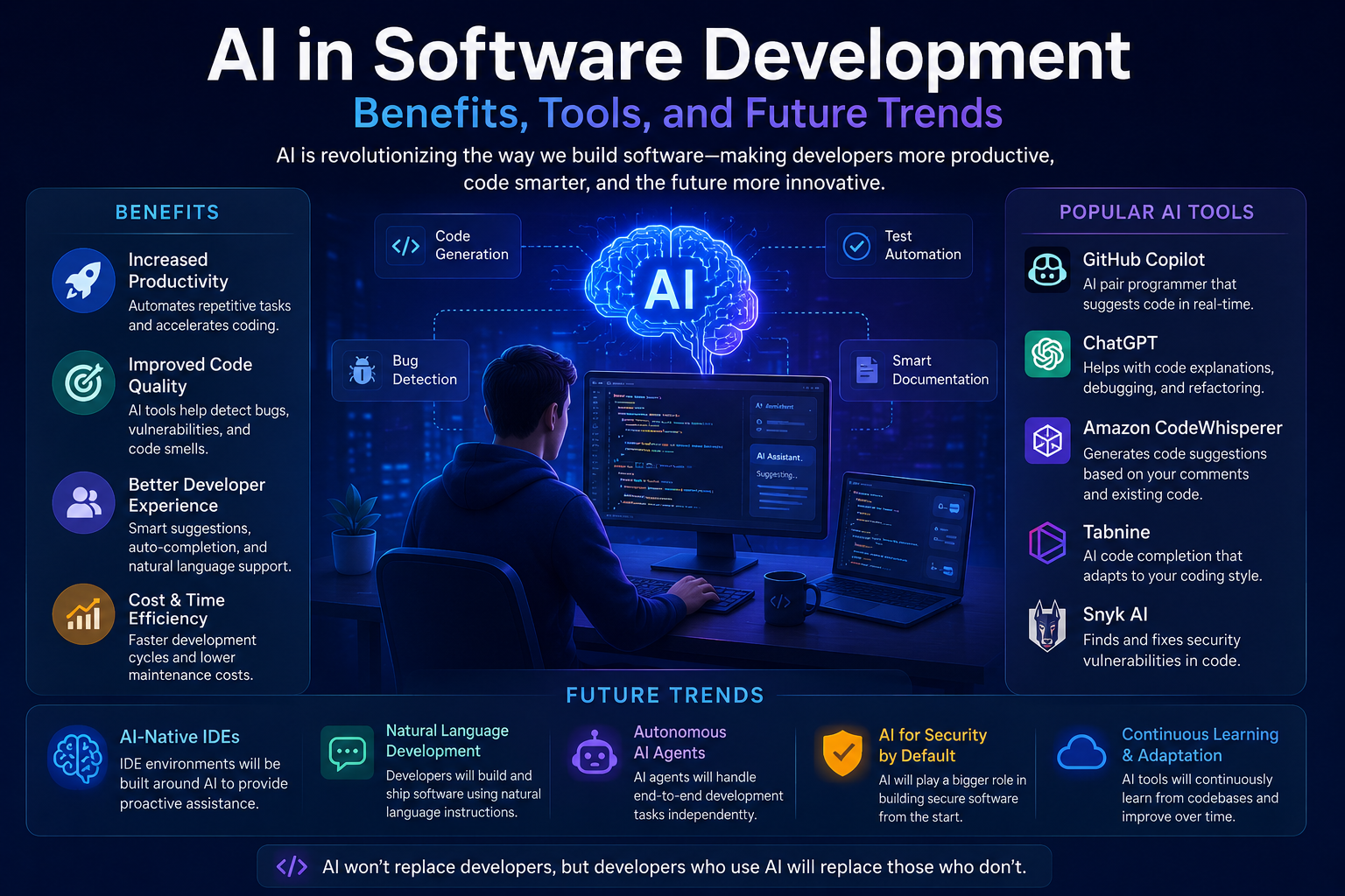 AI in Software Development: Benefits, Tools, and Future Trends