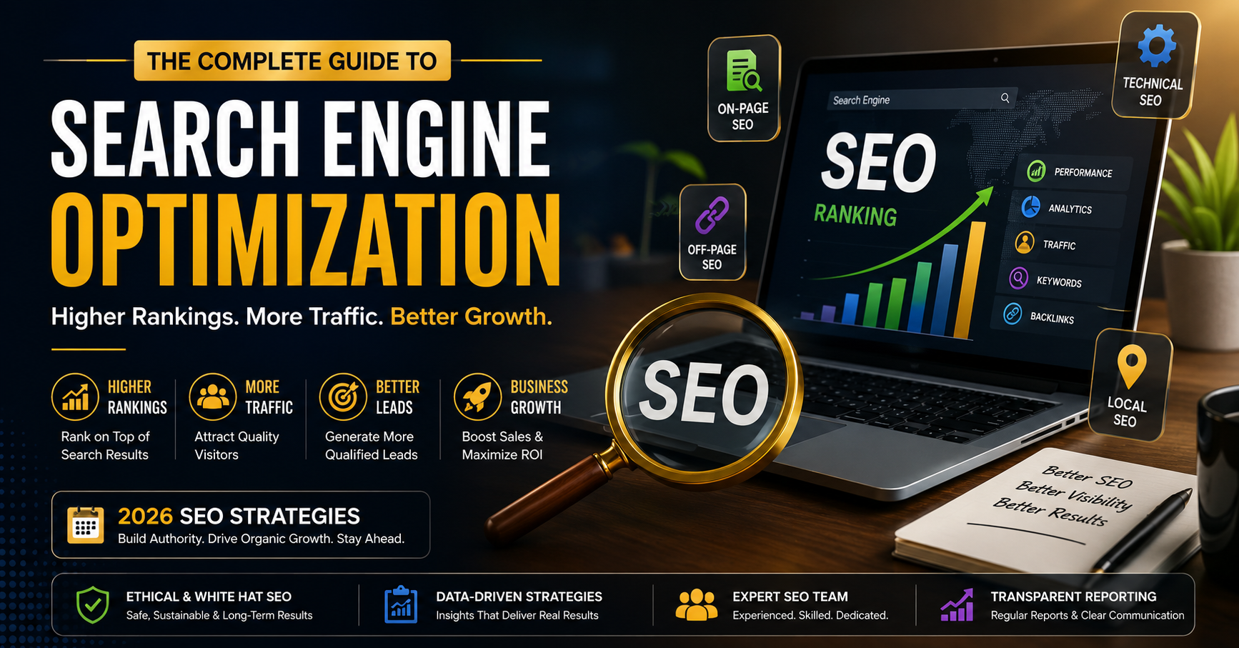 Search Engine Optimization (SEO): The Complete Guide to Higher Rankings, More Traffic & Business Growth in 2026