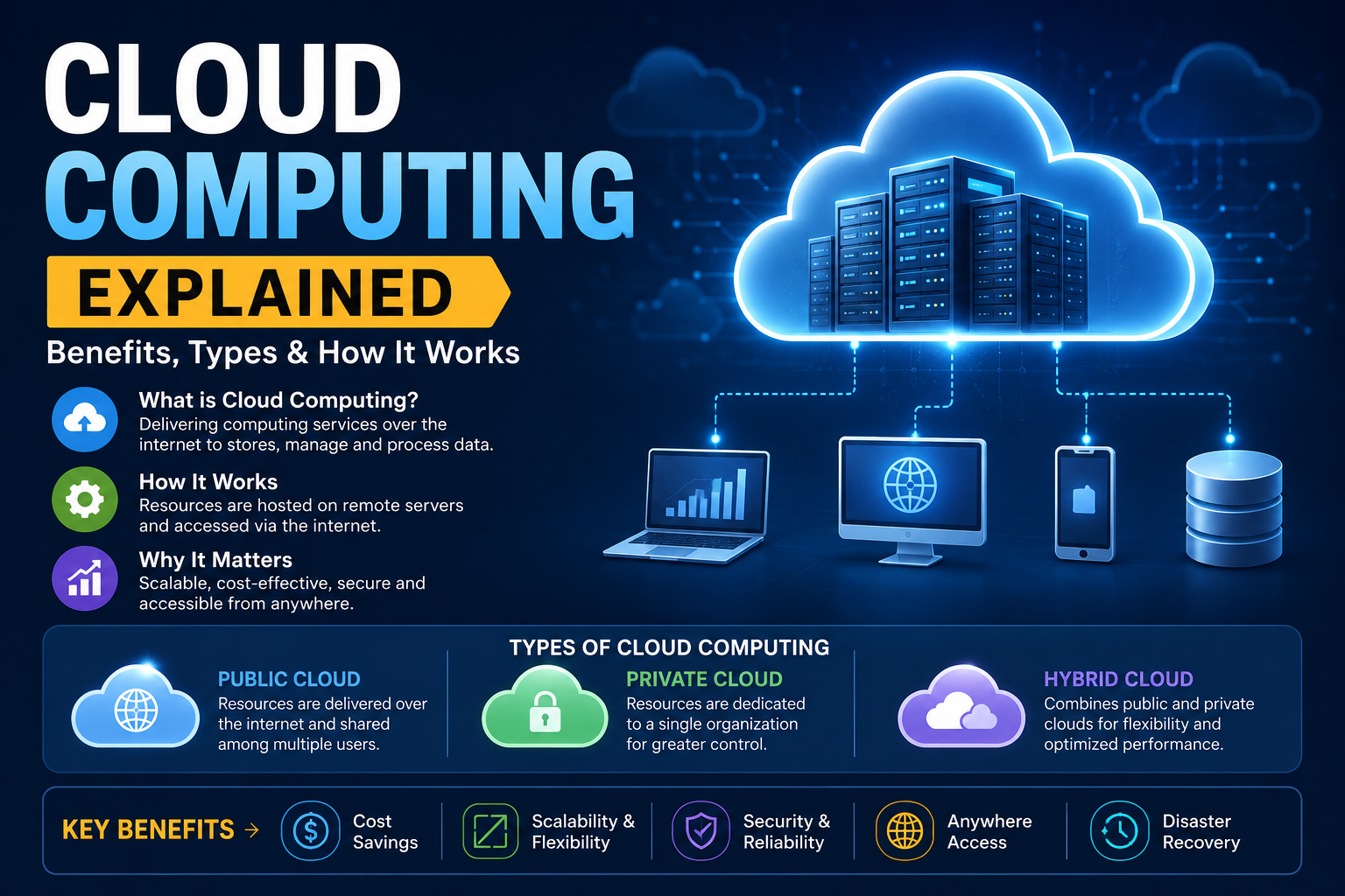 Cloud Computing Explained: Benefits, Types, and How It Works (2026 Guide)