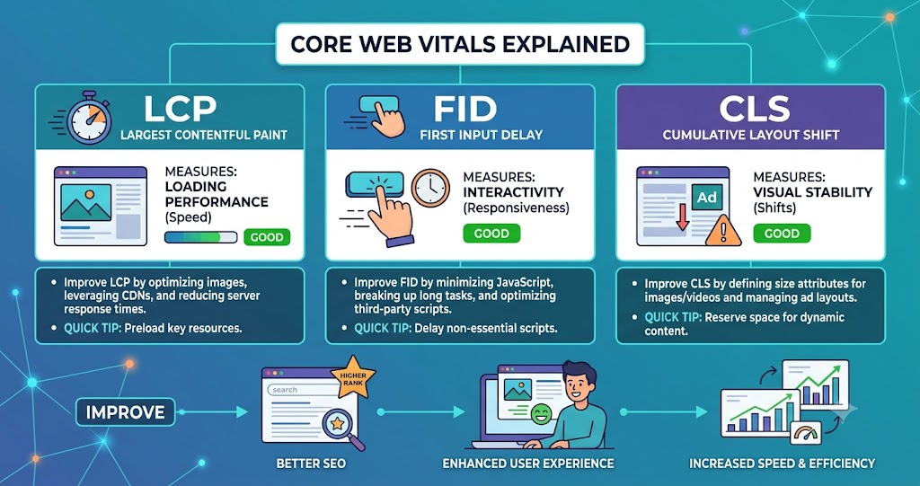 Core Web Vitals Explained: Improve Website Speed, User Experience & SEO
